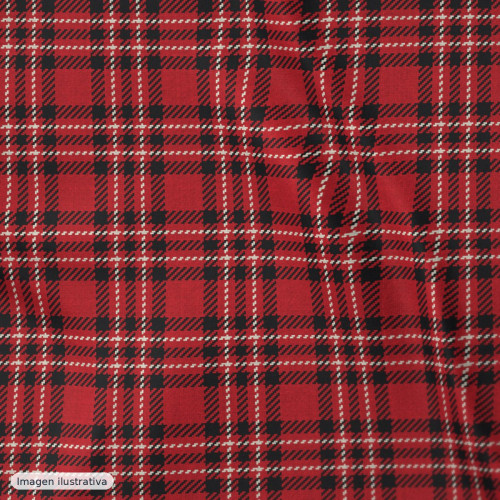Seersucker cuadros rojos — 65% algodón Seersucker cuadros rojos — 65% algodón