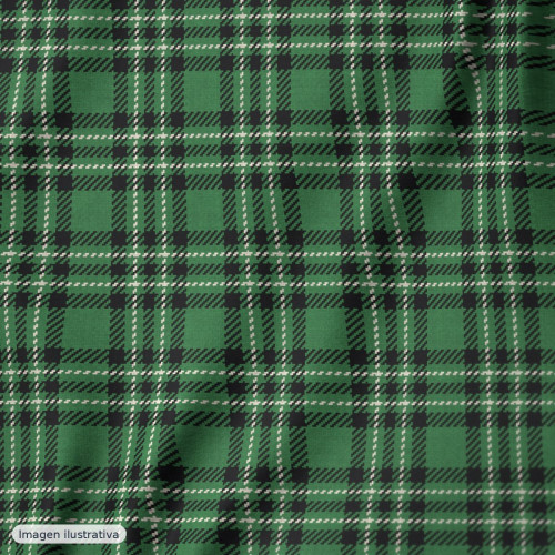 Seersucker cuadros verde suave — 65% algodón Seersucker cuadros verde suave — 65% algodón