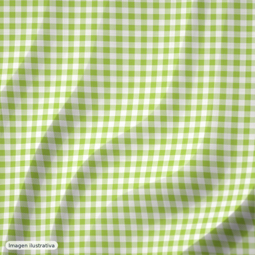 Seersucker cuadros vichy verde lima — 65% algodón Seersucker cuadros vichy verde lima — 65% algodón