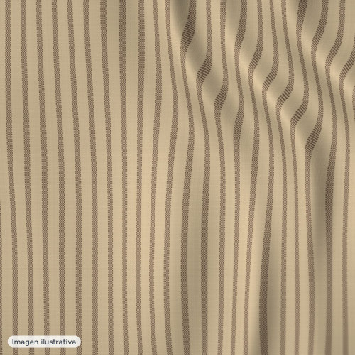 Seersucker rayas beige y marrón — 65% algodón