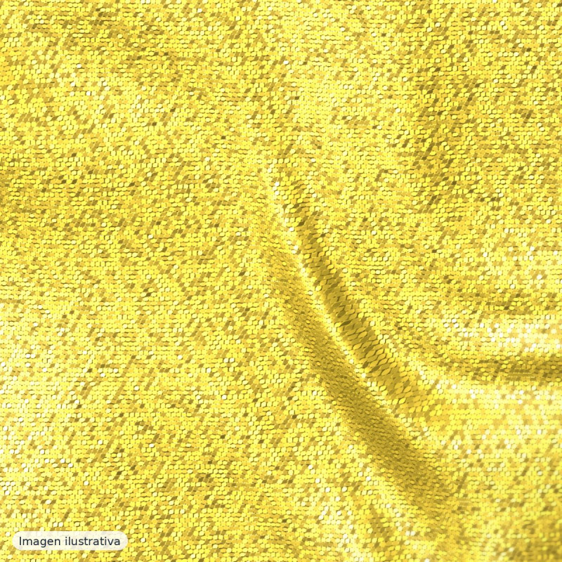 Terciopelo bordado con lentejuelas dalia amarillo — 100% poliéster