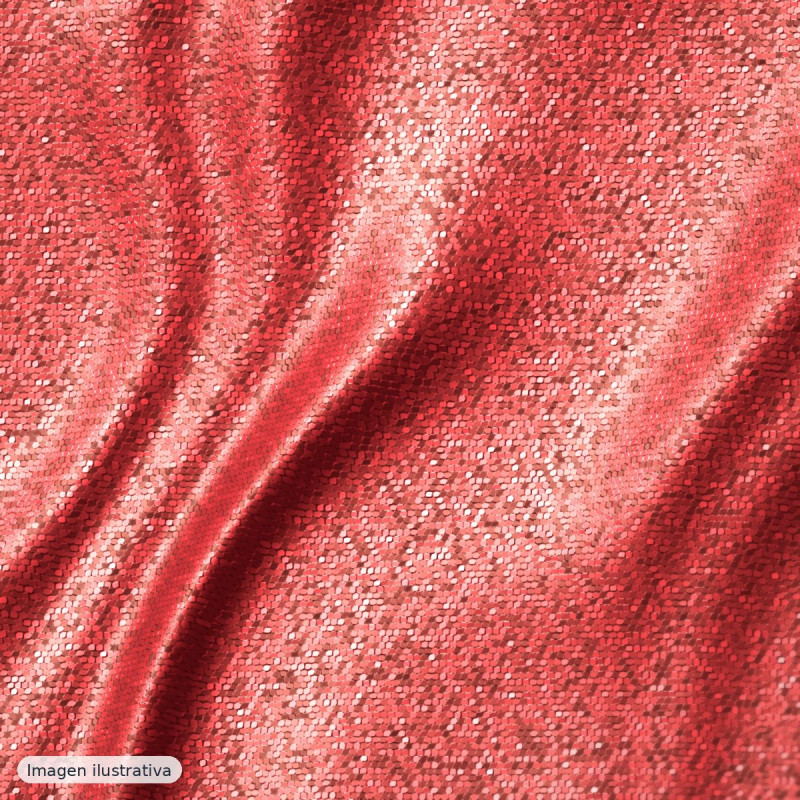 Terciopelo bordado con lentejuelas dalia rojo — 100% poliéster