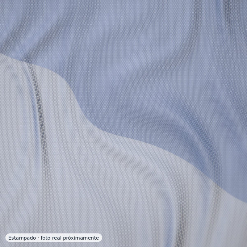 Tul azul turquesa con flores 3d y perlas — 100% poliéster