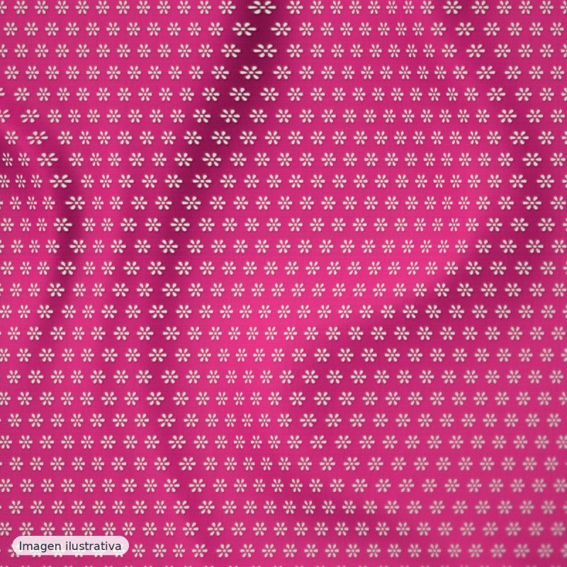 Tul bordado fucsia — 50% poliamida