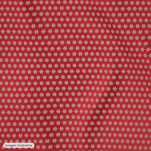 Tul bordado pedrería rojo manzana — 100% poliéster Tul bordado pedrería rojo manzana — 100% poliéster