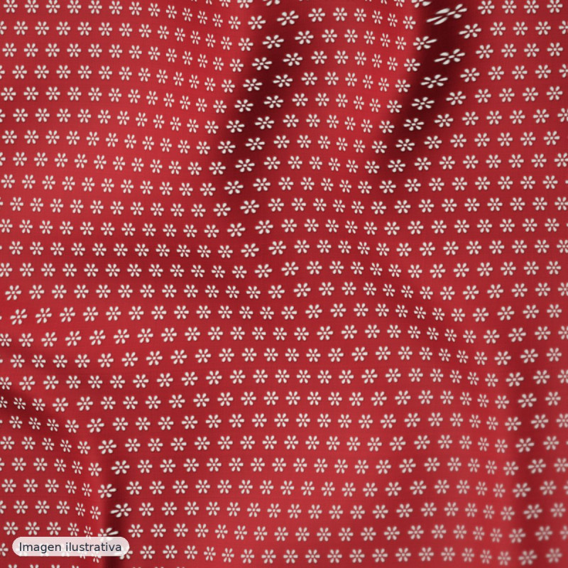 Tul bordado rojo — 50% poliamida