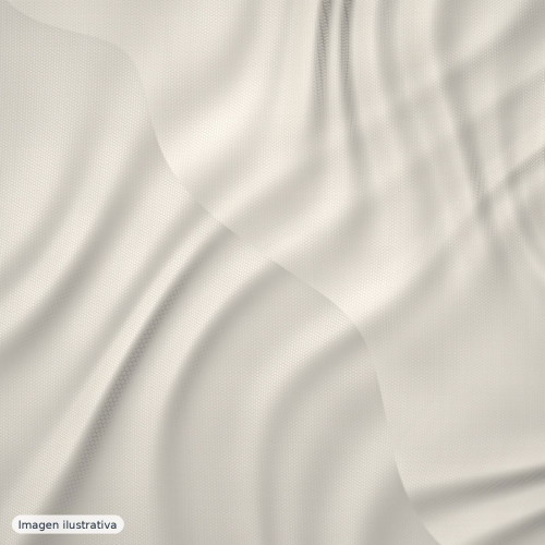 Tul efecto seda blanco natural — 100% poliéster