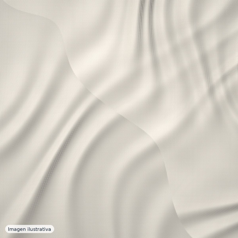 Tul efecto seda blanco natural — 100% poliéster