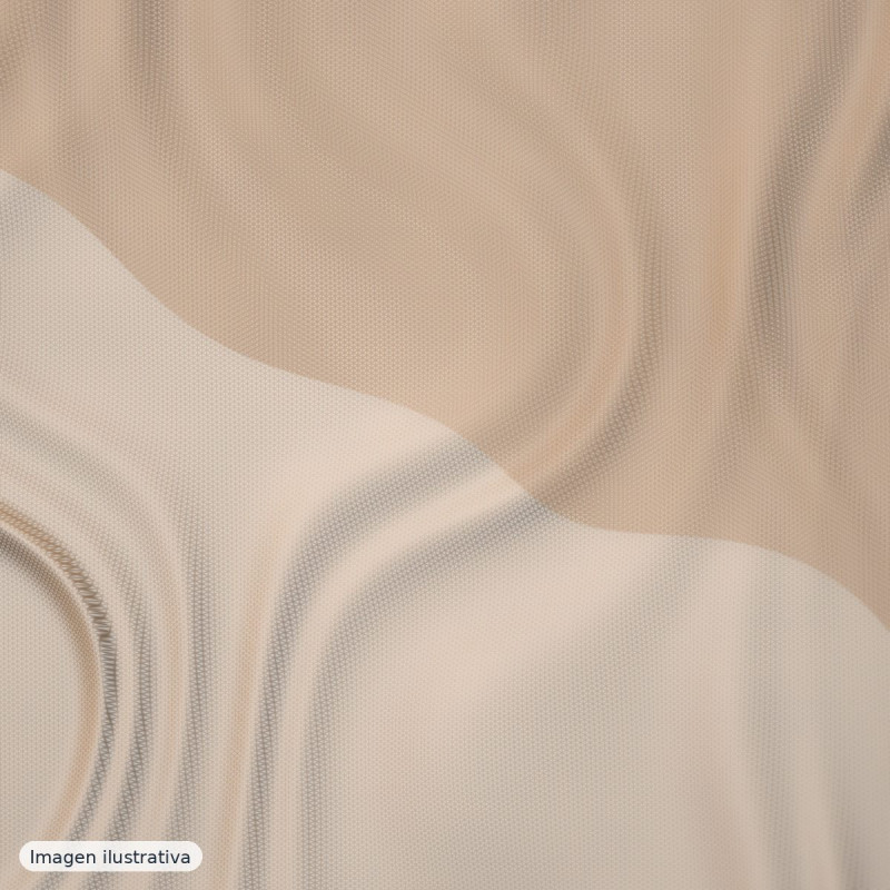Tul efecto seda camel — 100% poliéster