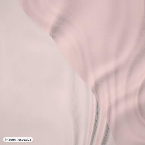 Tul efecto seda rosa empolvado — 100% poliéster