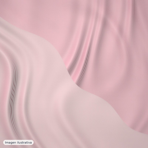 Tul efecto seda rosa nude — 100% poliéster