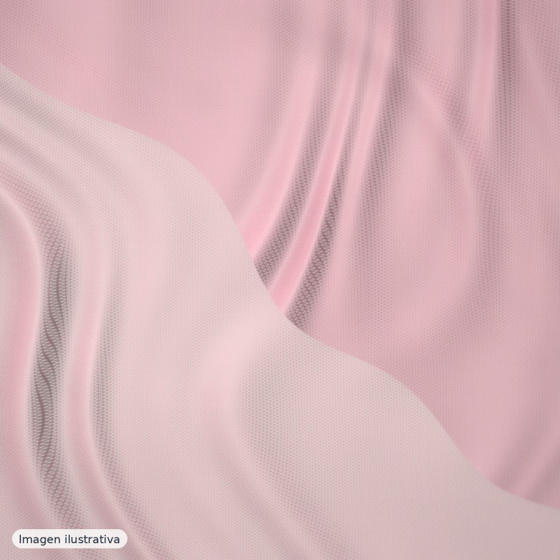 Tul efecto seda rosa nude — 100% poliéster