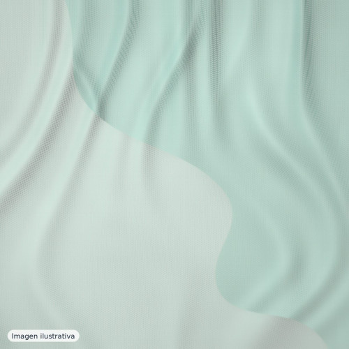Tul efecto seda verde agua — 100% poliéster