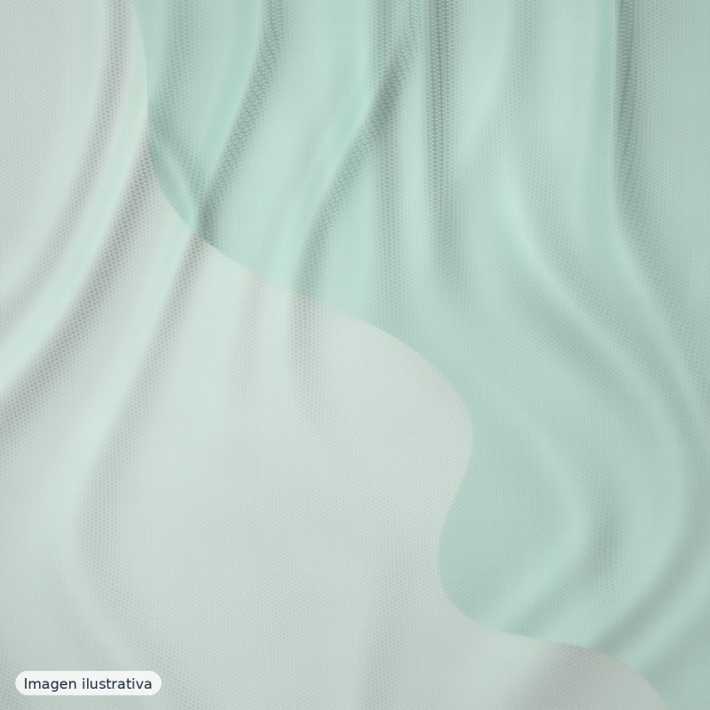 Tul efecto seda verde agua — 100% poliéster