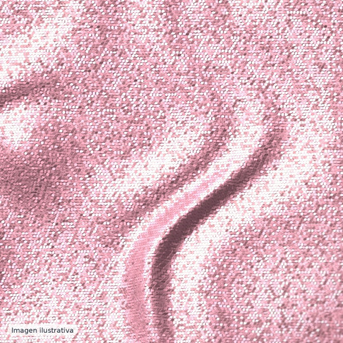 Tul fantasía rosa con lentejuelas multicolor — 100% poliéster