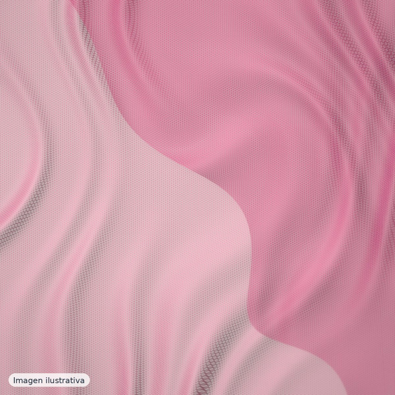 Tul fucsia con pedrería multicolor — 100% poliéster