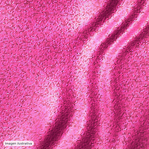 Tul fucsia fantasía elástico con lentejuelas prisma — 100% poliéster