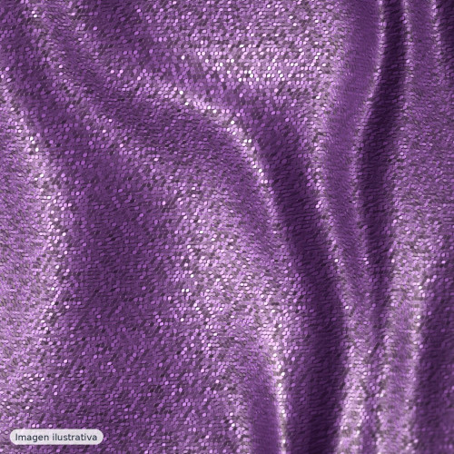 Tul morado fantasía elástico con lentejuelas prisma — 100% poliéster