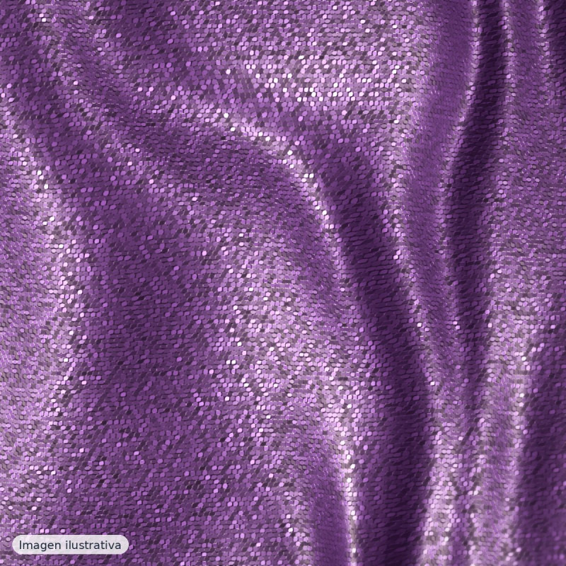 Tul morado fantasía elástico con lentejuelas prisma — 100% poliéster