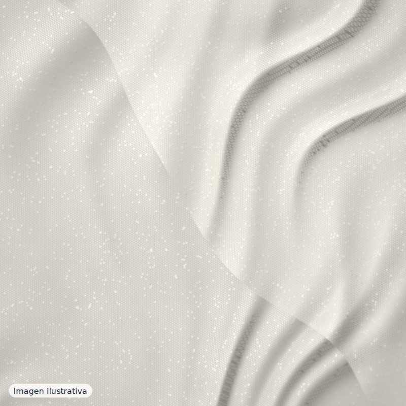 Tul plumeti bordado blanco roto — 100% poliéster