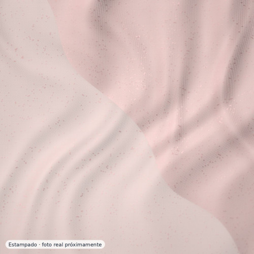 Tul plumeti bordado en rosa palo — 50% viscosa