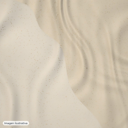 Tul plumeti volantes beige — 100% poliéster