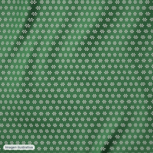 Tul verde con canutillos bordados — 100% poliéster
