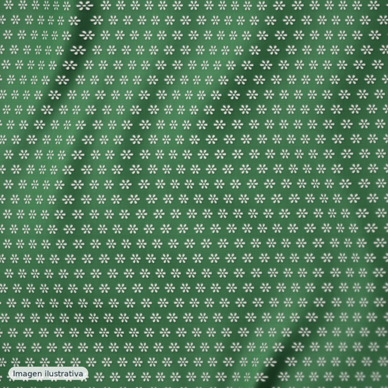 Tul verde con canutillos bordados — 100% poliéster