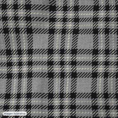 Tweed cuadros multicolor — 40% poliéster
