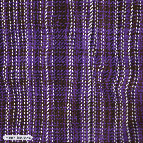 Tweed de lana Braemar doble faz chocolate y violeta — 70% lana
