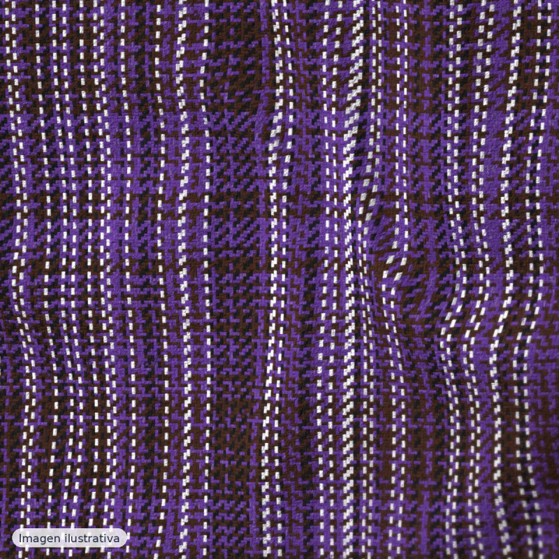 Tweed de lana Braemar doble faz chocolate y violeta — 70% lana