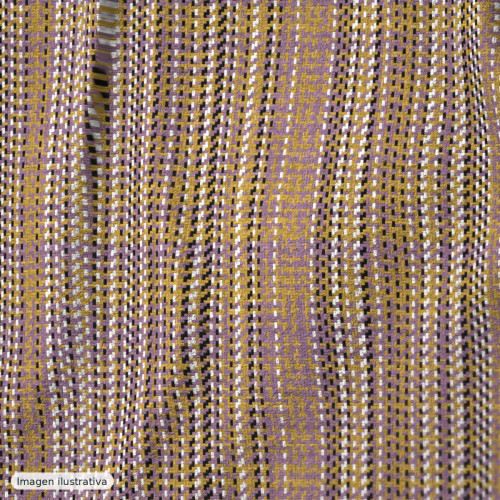 Tweed de lana mosaico malva con lúrex dorado — 65% lana