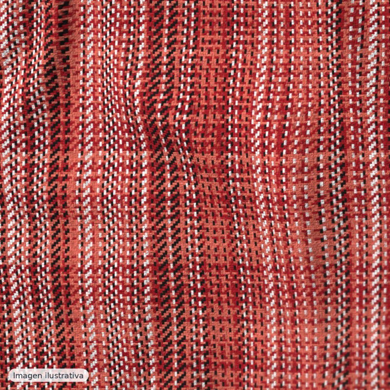 Tweed de lana rojo coral — 50% lana