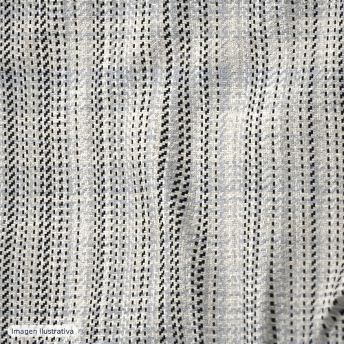 Tweed y tweed blanco natural lúrex plata — 60% viscosa