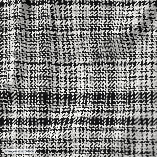 Tweed y tweed blanco y negro — 50% lana