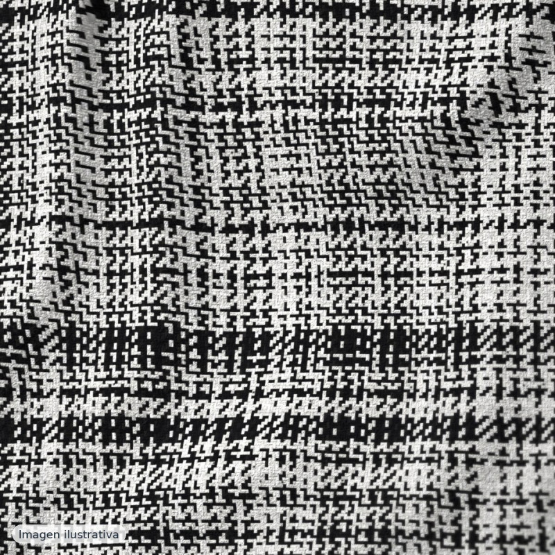 Tweed y tweed blanco y negro — 50% lana