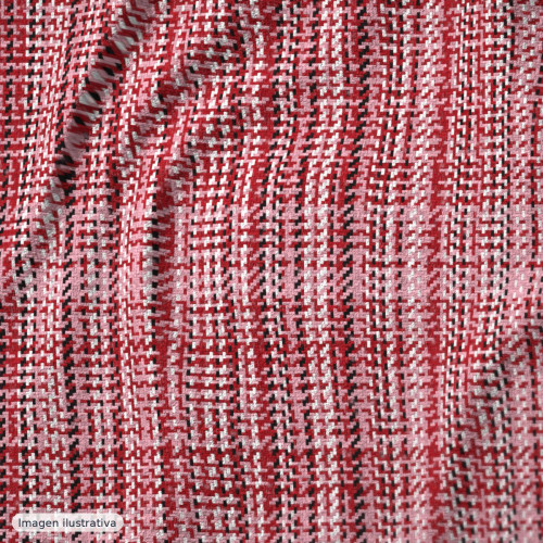Tweed y tweed rojo y rosado — 80% viscosa