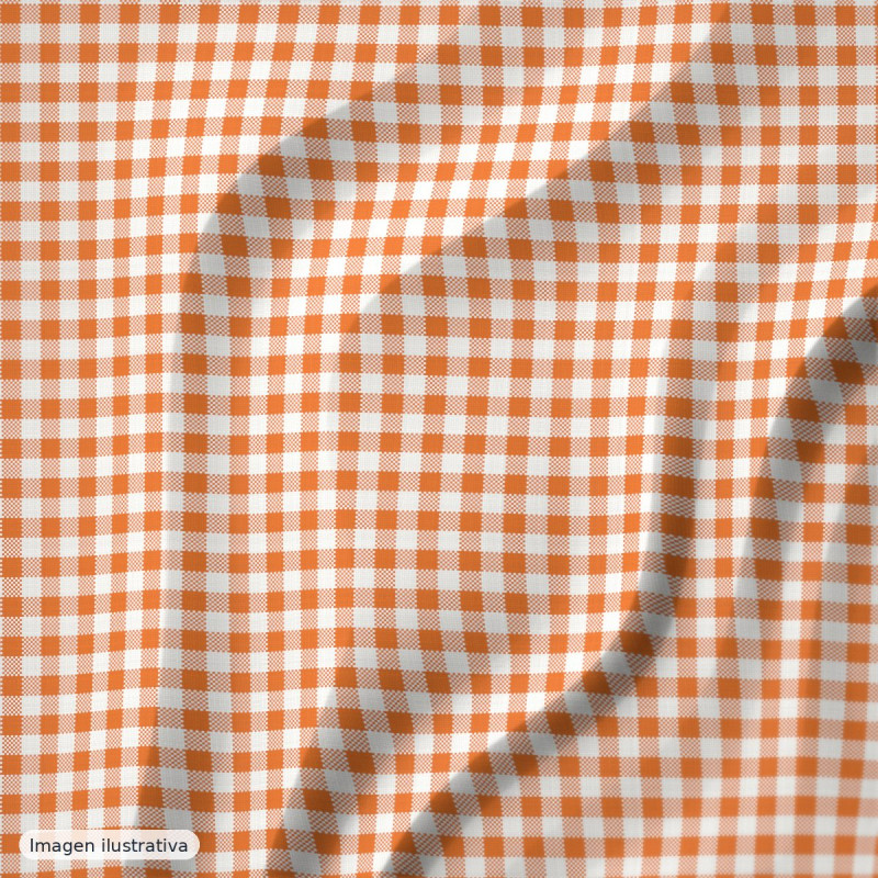 Vichy naranja — 65% algodón