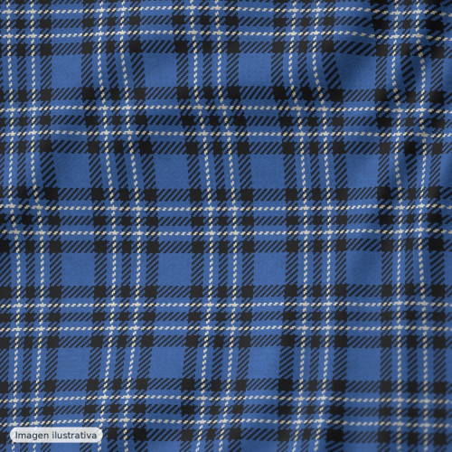 Viella estampado cuadros azules