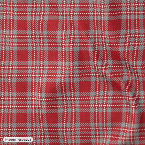 Viella estampado cuadros rojos multicolor