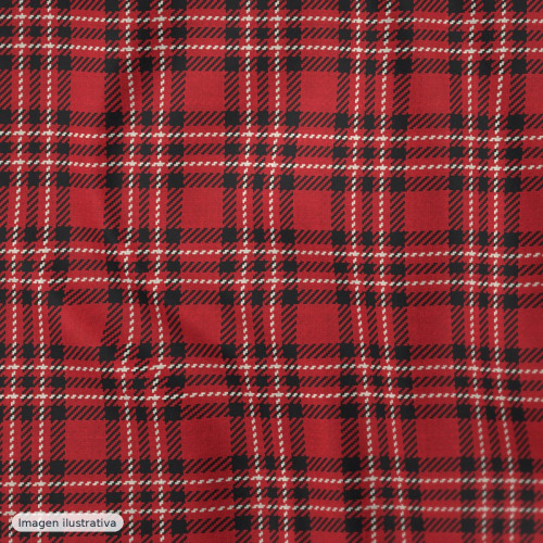 Viella tartan de cuadros escoceses rojo