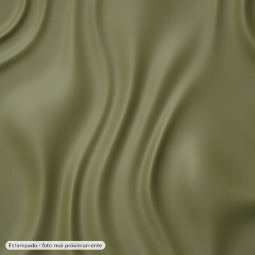 Viscosa estampada doble cara mosaico oliva — 55% viscosa