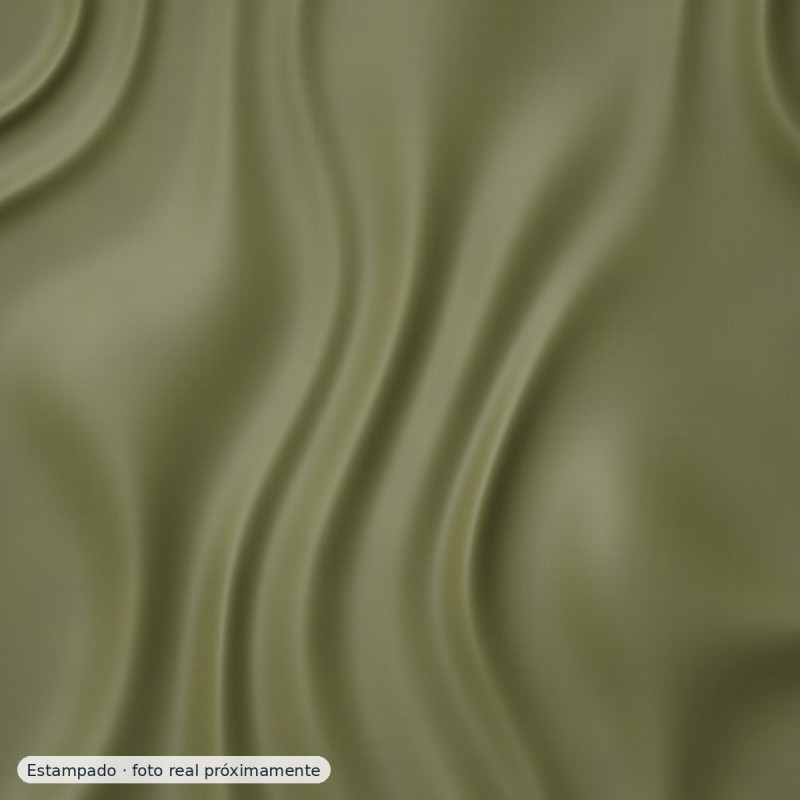 Viscosa estampada doble cara mosaico oliva — 55% viscosa