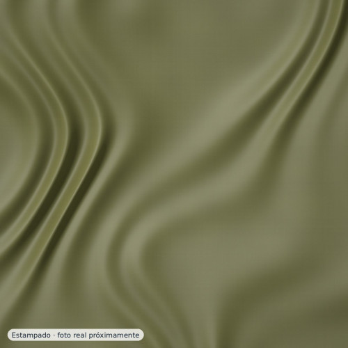 Viscosa estampada doble cara ondas abstractas oliva — 55% viscosa