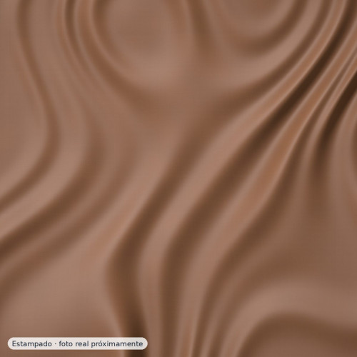 Viscosa estampada doble cara ondas abstractas tierra — 55% viscosa