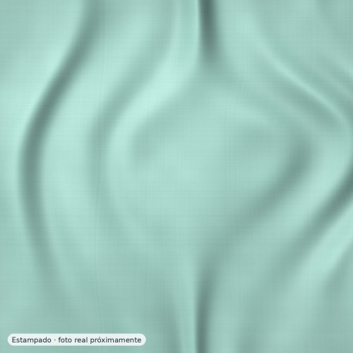 Viscosa estampada doble cara ondas abstractas verde agua — 55% viscosa