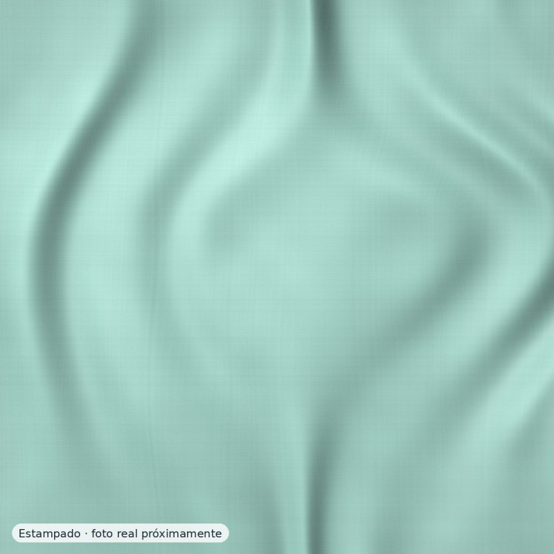 Viscosa estampada doble cara ondas abstractas verde agua — 55% viscosa