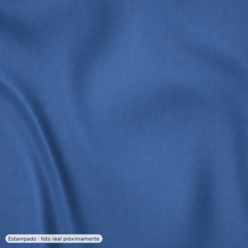 Viyela estampada damasco azul — 100% algodón