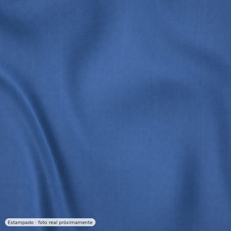 Viyela estampada damasco azul — 100% algodón