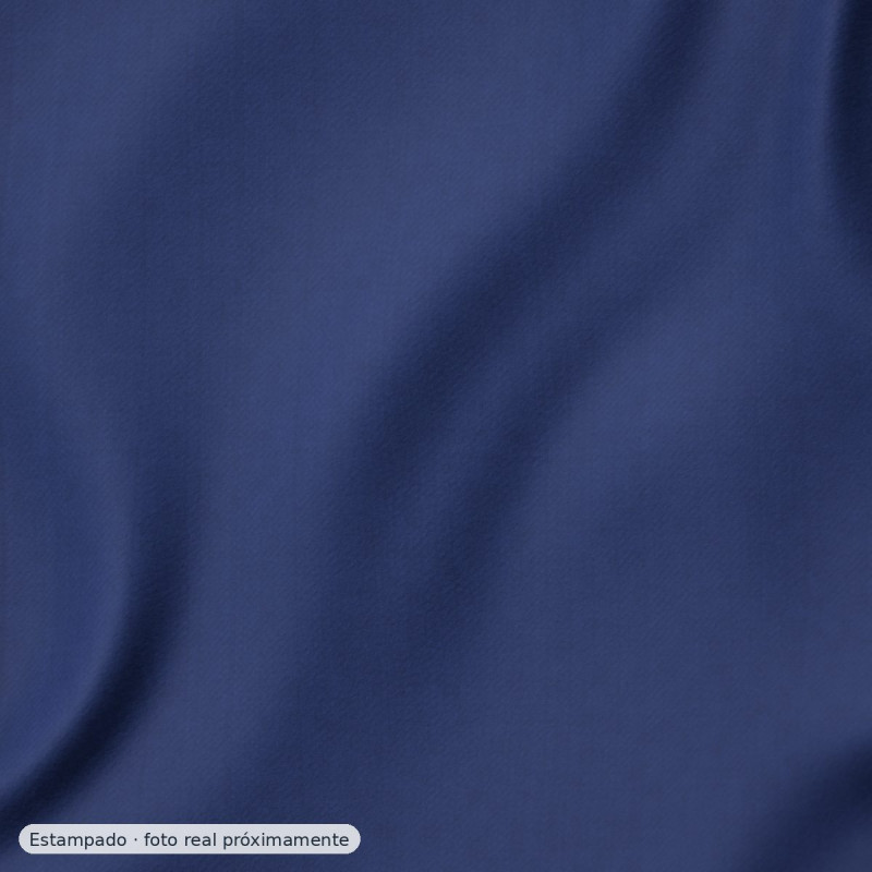 Viyela estampada florecillas azul índigo — 100% algodón